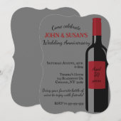 Wijnbruiloft Jubileum Feestuitnodiging Kaart (Voorkant / Achterkant)