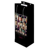 Wijncadeau Bag-Wine Liefhebbers Happy Birthday Wijn Cadeautas (Achterkant Gekanteld)