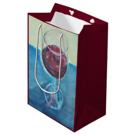 Wijncadeautas | Rode wijn kunst viering tas Medium Cadeauzakje