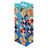 Wijncadeautet Bold Modern Kerstmis Wijn Cadeautas (Achterkant Gekanteld)