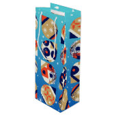 Wijncadeautet Bold Modern Kerstmis Wijn Cadeautas (Voorkant Gekanteld)