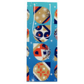 Wijncadeautet Bold Modern Kerstmis Wijn Cadeautas (Voorkant)