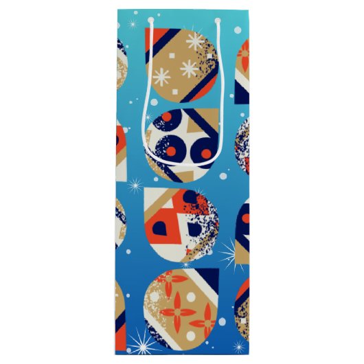 Wijncadeautet Bold Modern Kerstmis Wijn Cadeautas (Voorkant)