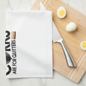 Wijncitaat "Kurken zijn voor Quitters" Theedoek (Quarter Fold)