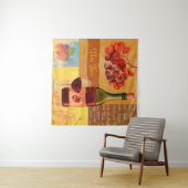  wijncollage met een waterverf wandkleed (In Situ (horizontaal))