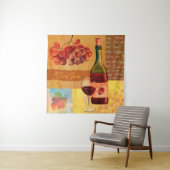  wijncollage met een waterverf wandkleed (In situ)