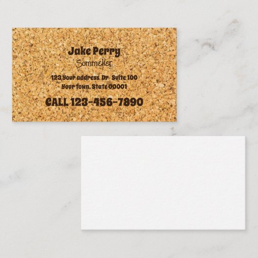 Wijnconsulent Cork Visitekaartje (Voorkant / Achterkant)