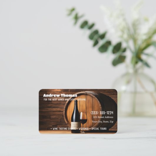 wijnconsulent visitekaartje (Staand voorkant)