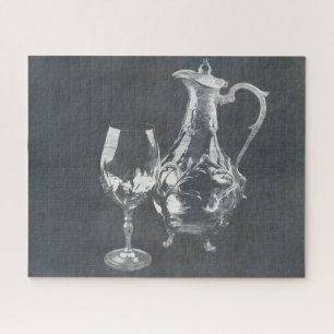 Wijndecanter en -glas legpuzzel