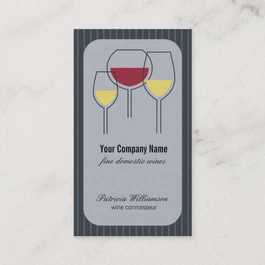 Wijndeskundige wijngaarden Visitekaartje (Voorkant)