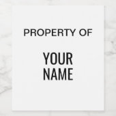 Wijndief: eigenschap van Jouw naam bewerkbare teks Wijn Etiket (Enkel label)