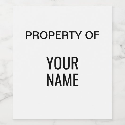 Wijndief: eigenschap van Jouw naam bewerkbare teks Wijn Etiket (Enkel label)