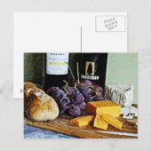 Wijndoorenkaas en nog levende druiven briefkaart (Voorkant / Achterkant)