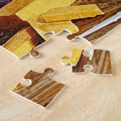 Wijndoorenkaas en nog levende druiven legpuzzel (Zijkant)