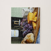 Wijndoorenkaas en nog levende druiven legpuzzel (Verticaal)