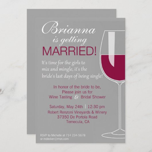 Wijndouche Kaart (Voorkant / Achterkant)