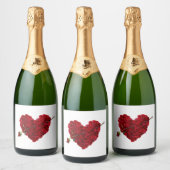 Wijndrank voor valentijn sparkling wijnetiket (Flessen)