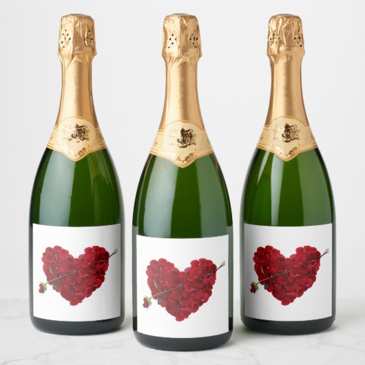 Wijndrank voor valentijn sparkling wijnetiket (Flessen)