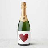 Wijndrank voor valentijn sparkling wijnetiket (Voorkant)