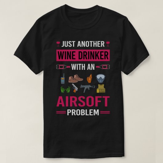 Wijndrinker Airsoft T-shirt (Design voorkant)