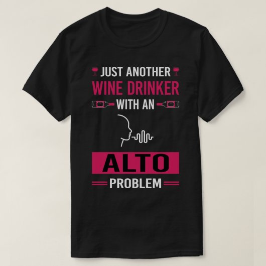 Wijndrinker Alto T-shirt (Design voorkant)