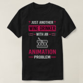 Wijndrinker Animatie T-shirt (Design voorkant)