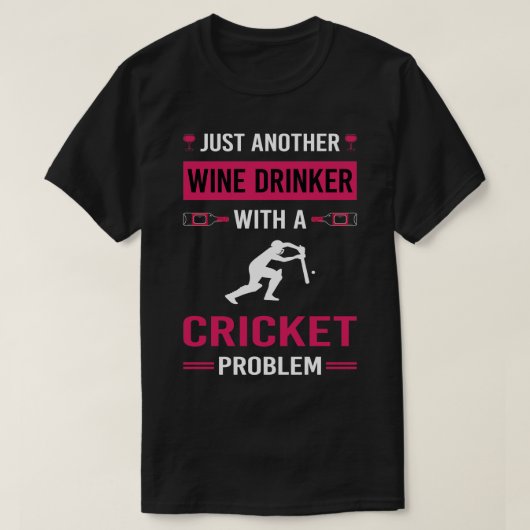 Wijndrinker Cricket T-shirt (Design voorkant)