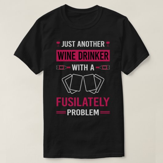 Wijndrinker fusilately t-shirt (Design voorkant)