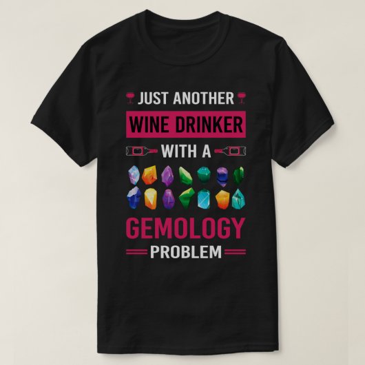 Wijndrinker Gemologist T-shirt (Design voorkant)