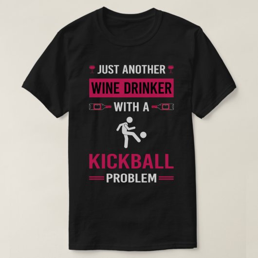 Wijndrinker Kickball T-shirt (Design voorkant)