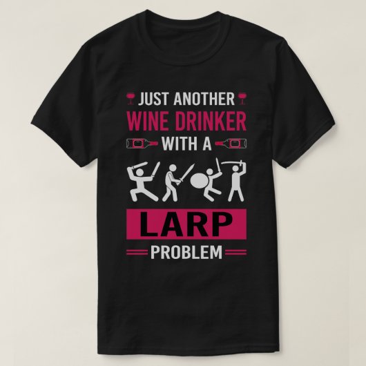 Wijndrinker Larp Larping RPG Rollenspel T-shirt (Design voorkant)