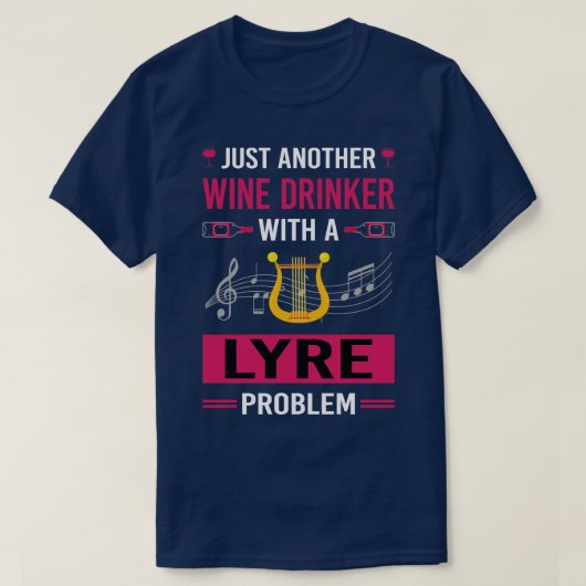 Wijndrinker Lyre T-shirt (Design voorkant)
