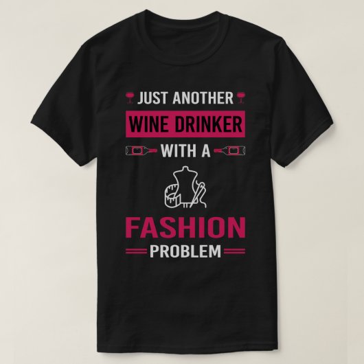 Wijndrinker Mode T-shirt (Design voorkant)