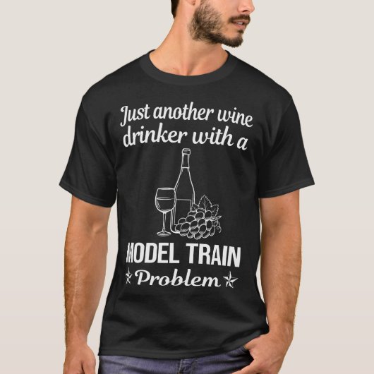 Wijndrinker Model Treinen Spoorweg T-shirt (Voorkant)