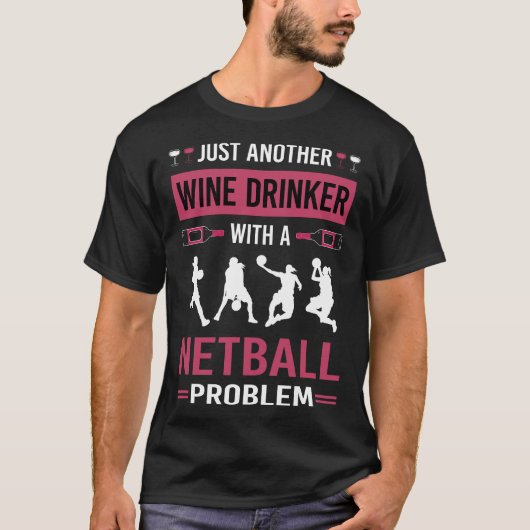 Wijndrinker Netball T-shirt (Voorkant)