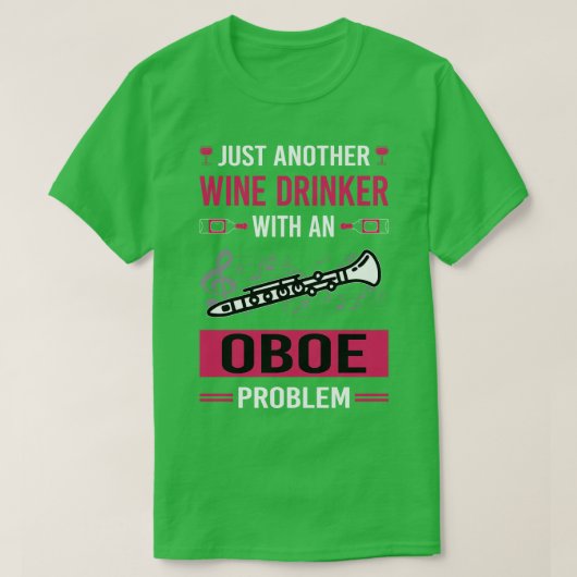 Wijndrinker Oboe T-shirt (Design voorkant)