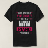 Wijndrinker Pianist T-shirt (Design voorkant)