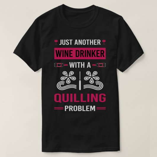 Wijndrinker Quilling T-shirt (Design voorkant)
