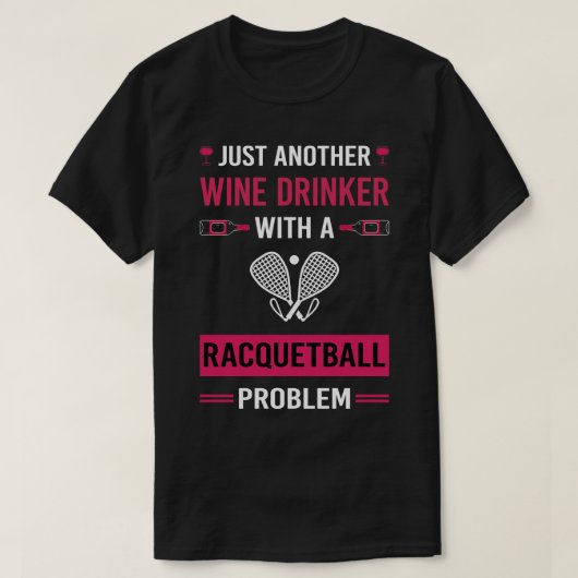 Wijndrinker Racquetball T-shirt (Design voorkant)