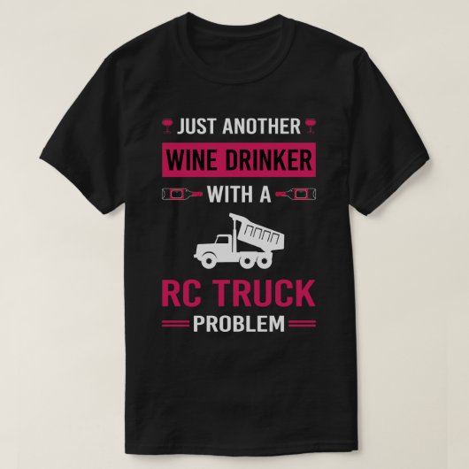 Wijndrinker RC Vrachtwagens T-shirt (Design voorkant)