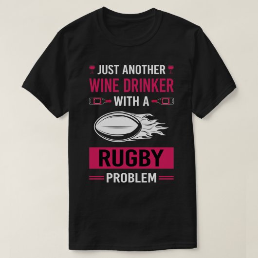 Wijndrinker Rugby T-shirt (Design voorkant)