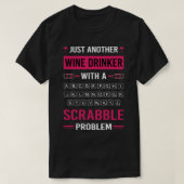 Wijndrinker scrabble t-shirt (Design voorkant)