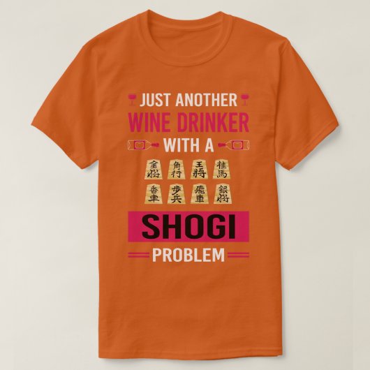 Wijndrinker Shogi T-shirt (Design voorkant)