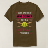 Wijndrinker Softball T-shirt (Design voorkant)