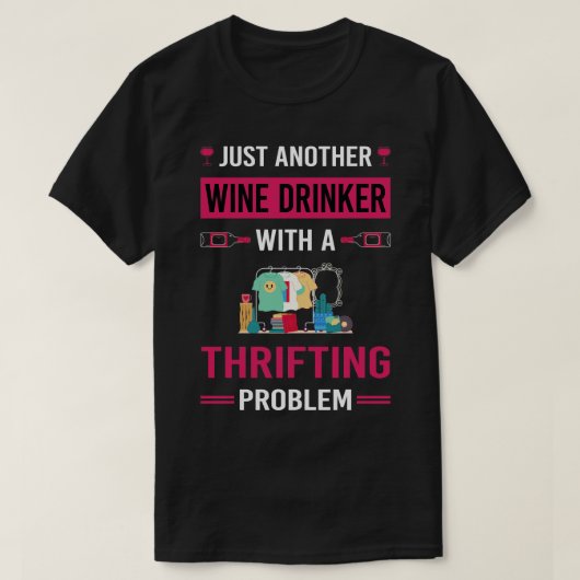 Wijndrinker spaarzaam t-shirt (Design voorkant)