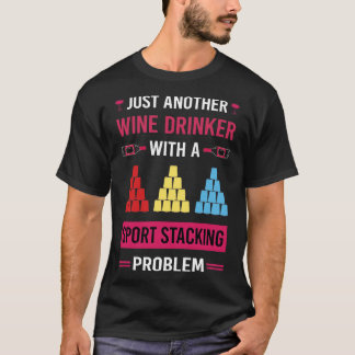 Wijndrinker Sport Stapelbeker Stapelsnelheid Sta T-shirt