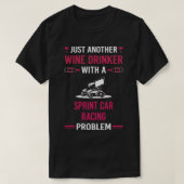 Wijndrinker sprint racet t-shirt (Design voorkant)
