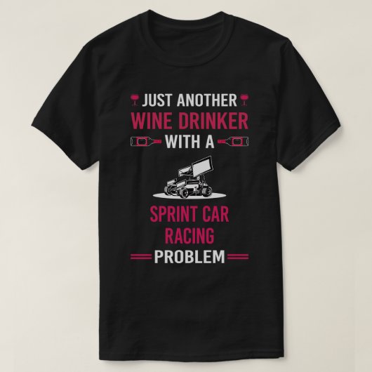 Wijndrinker sprint racet t-shirt (Design voorkant)