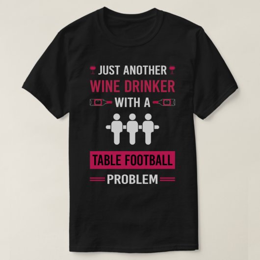 Wijndrinker tafelvoetbal t-shirt (Design voorkant)