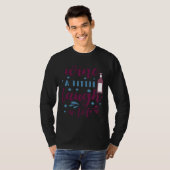 Wijndrinker wijn een beetje lachen veel t-shirt (Voorkant volledig)